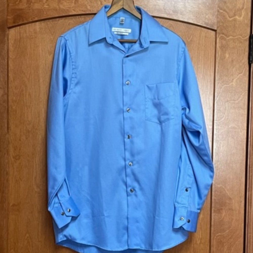 Geoffrey Beene Blue Regular Fit Dress Shirt - 14.5  32/33